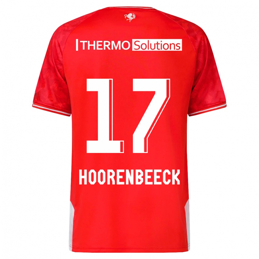 Mujer Camiseta Alec Van Hoorenbeeck #17 Rojo 1ª Equipación 2023/24 La Camisa Argentina