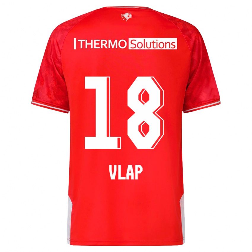 Mujer Camiseta Michel Vlap #18 Rojo 1ª Equipación 2023/24 La Camisa Argentina