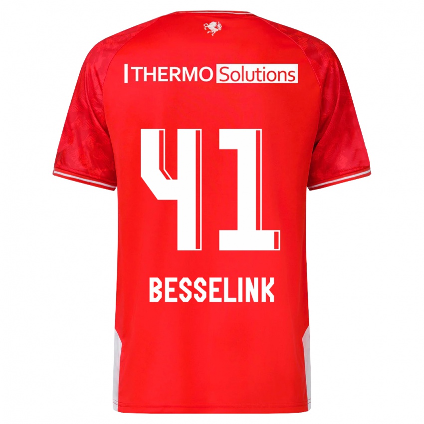 Mujer Camiseta Gijs Besselink #41 Rojo 1ª Equipación 2023/24 La Camisa Argentina