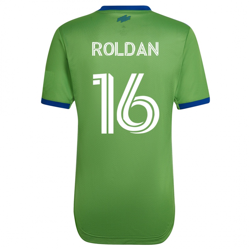 Mujer Camiseta Álex Roldán #16 Verde 1ª Equipación 2023/24 La Camisa Argentina
