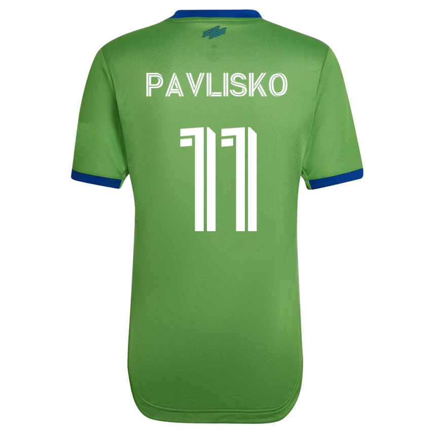 Mujer Camiseta Kirsten Pavlisko #11 Verde 1ª Equipación 2023/24 La Camisa Argentina