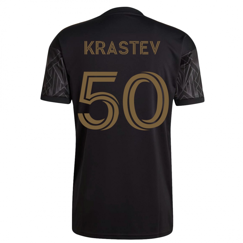 Mujer Camiseta Filip Krastev #50 Negro 1ª Equipación 2023/24 La Camisa Argentina