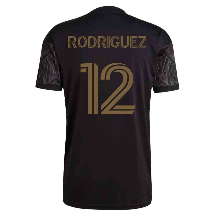 Mujer Camiseta Jeremi Rodriguez #12 Negro 1ª Equipación 2023/24 La Camisa Argentina