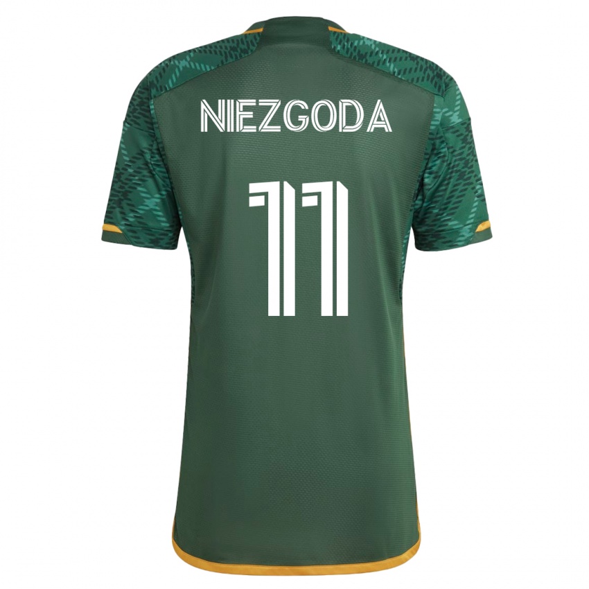 Mujer Camiseta Jaroslaw Niezgoda #11 Verde 1ª Equipación 2023/24 La Camisa Argentina