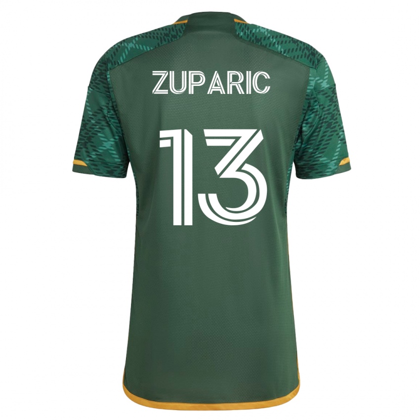Mujer Camiseta Dario Zuparic #13 Verde 1ª Equipación 2023/24 La Camisa Argentina