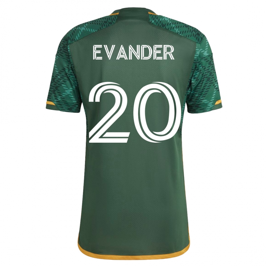 Mujer Camiseta Evander #20 Verde 1ª Equipación 2023/24 La Camisa Argentina