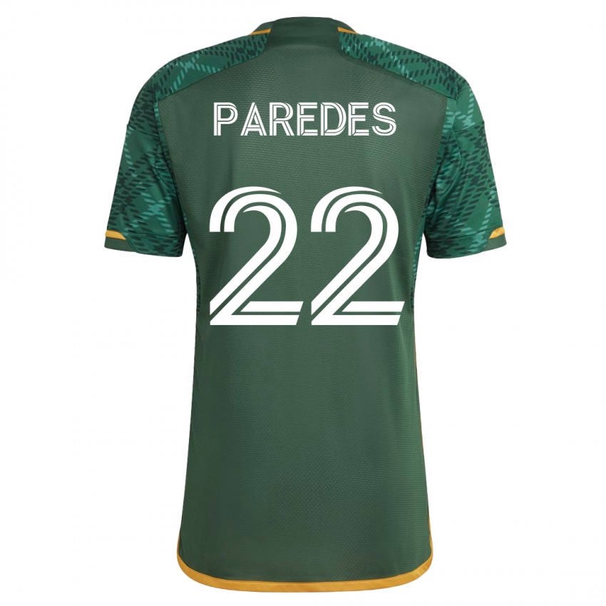 Mujer Camiseta Cristhian Paredes #22 Verde 1ª Equipación 2023/24 La Camisa Argentina