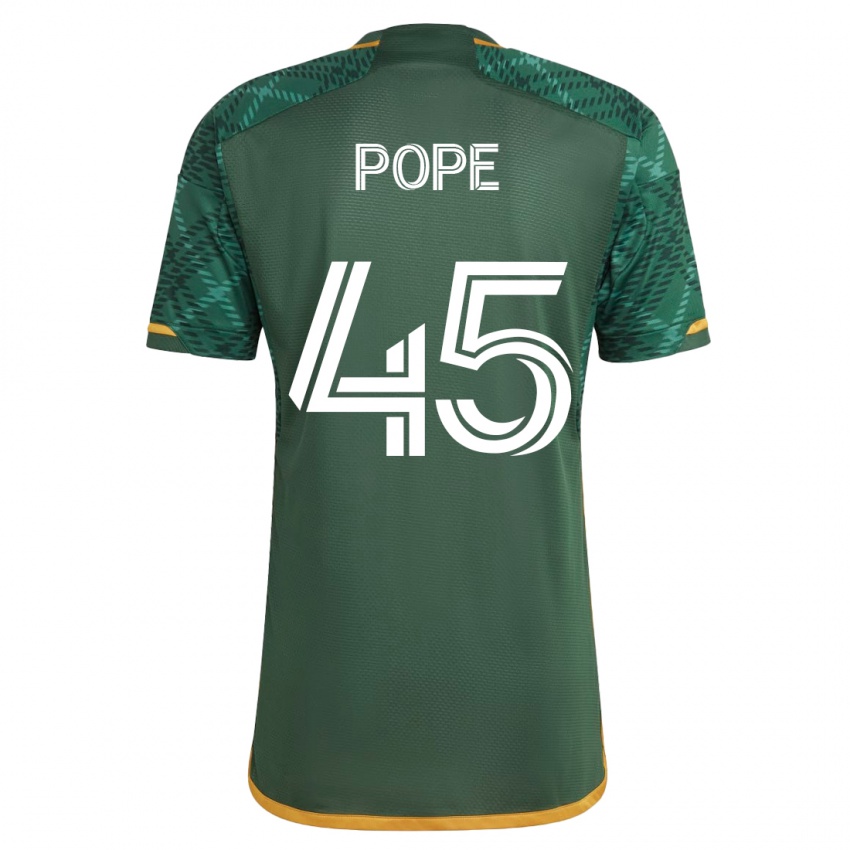 Mujer Camiseta Blake Pope #45 Verde 1ª Equipación 2023/24 La Camisa Argentina