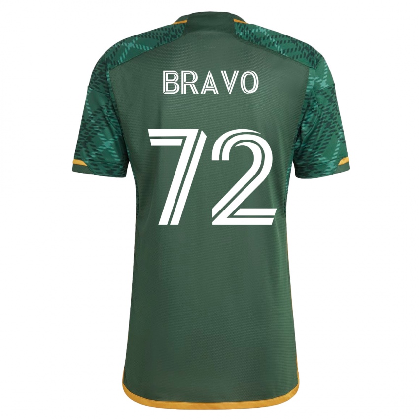 Mujer Camiseta Julian Bravo #72 Verde 1ª Equipación 2023/24 La Camisa Argentina