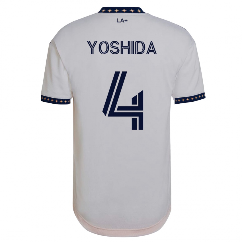 Mujer Camiseta Maya Yoshida #4 Blanco 1ª Equipación 2023/24 La Camisa Argentina