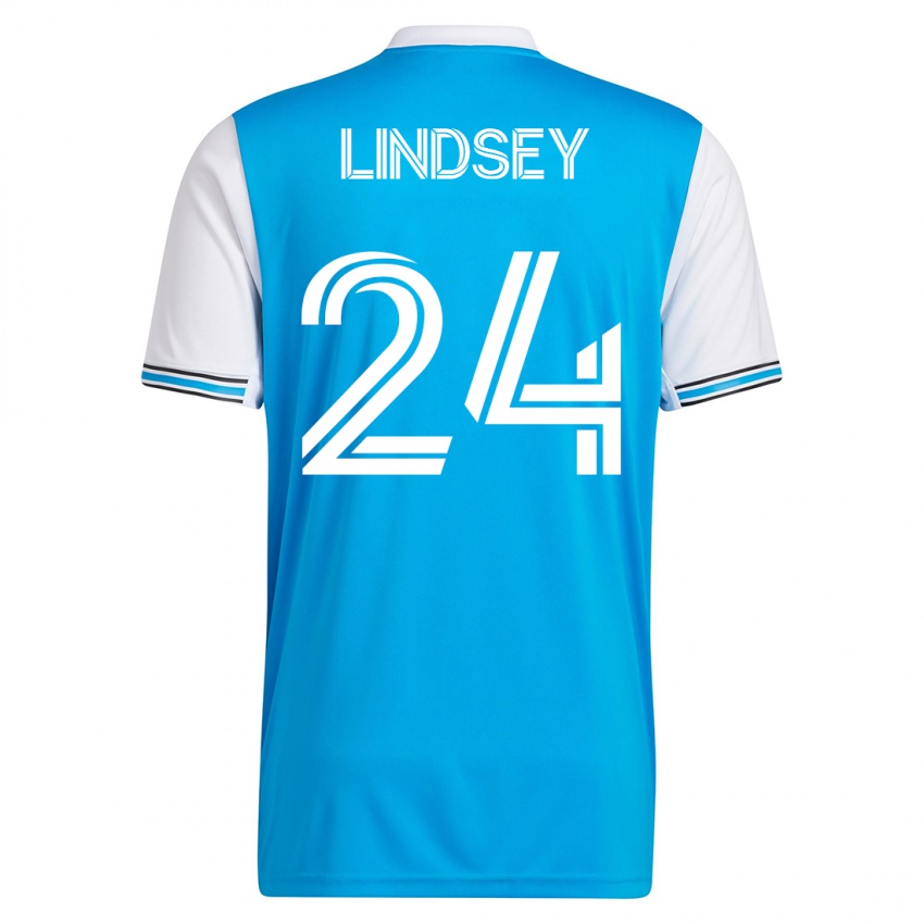 Mujer Camiseta Jaylin Lindsey #24 Azul 1ª Equipación 2023/24 La Camisa Argentina