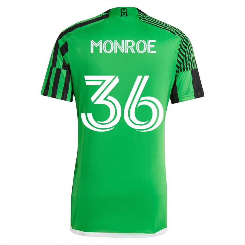 Mujer Camiseta Greg Monroe #36 Verde Negro 1ª Equipación 2023/24 La Camisa Argentina