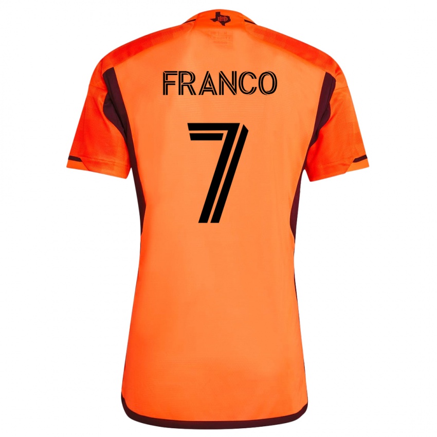 Mujer Camiseta Iván Franco #7 Naranja 1ª Equipación 2023/24 La Camisa Argentina