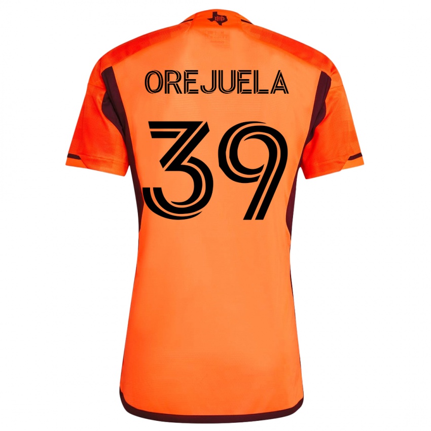 Mujer Camiseta Jesus Orejuela #39 Naranja 1ª Equipación 2023/24 La Camisa Argentina