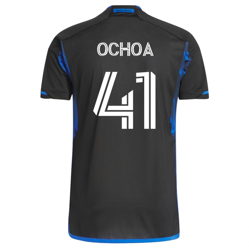 Mujer Camiseta Emmanuel Ochoa #41 Azul Negro 1ª Equipación 2023/24 La Camisa Argentina