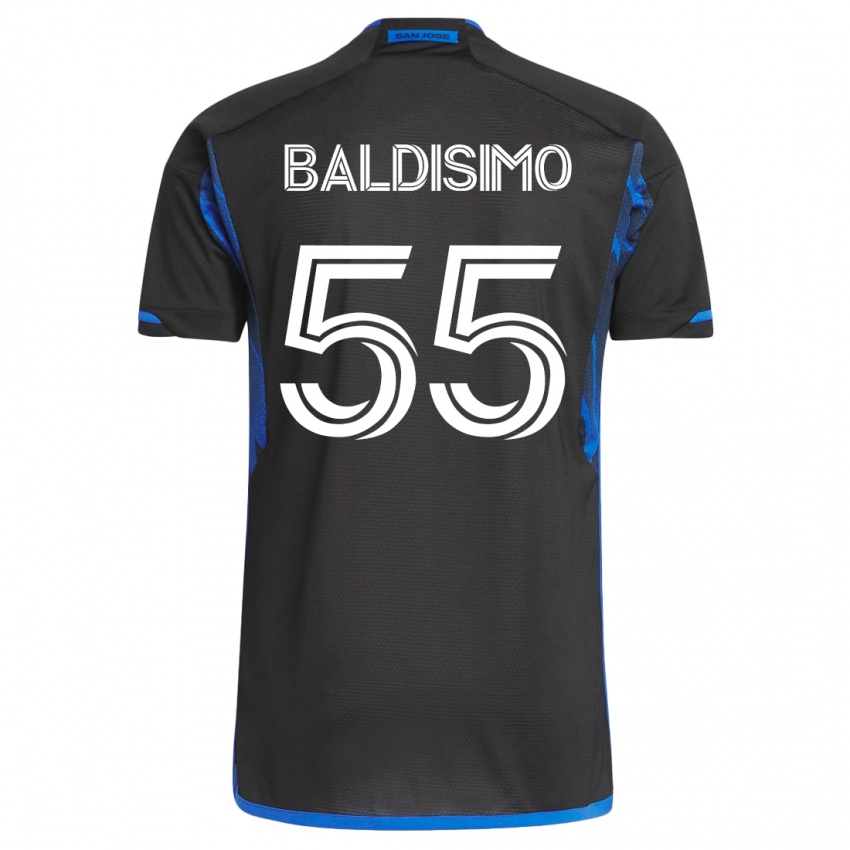 Mujer Camiseta Michael Baldisimo #55 Azul Negro 1ª Equipación 2023/24 La Camisa Argentina