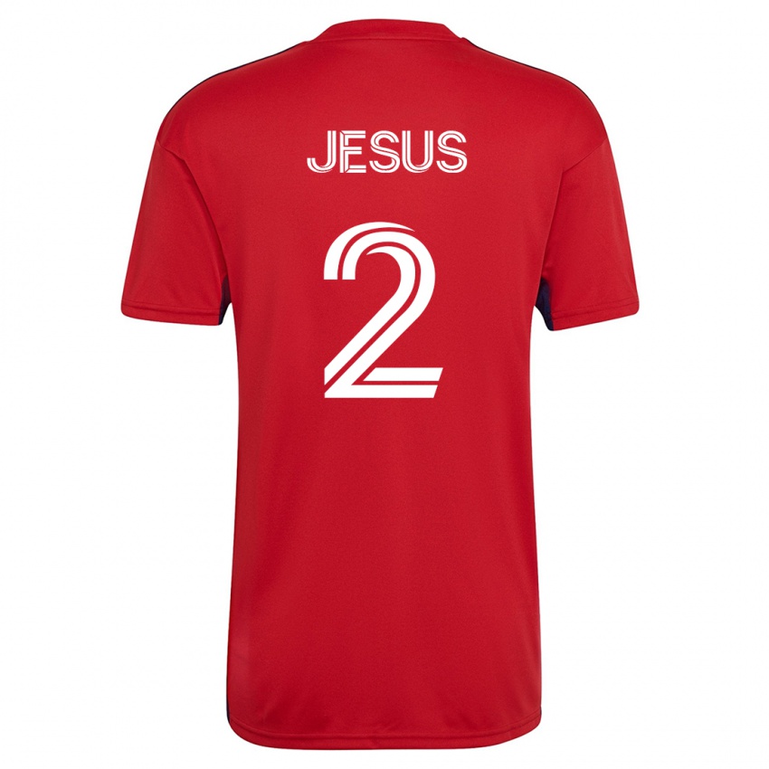 Mujer Camiseta Geovane Jesus #2 Rojo 1ª Equipación 2023/24 La Camisa Argentina