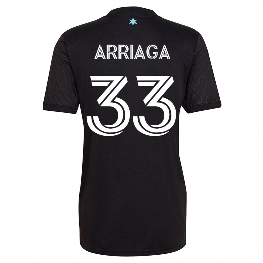 Mujer Camiseta Kervin Arriaga #33 Negro 1ª Equipación 2023/24 La Camisa Argentina