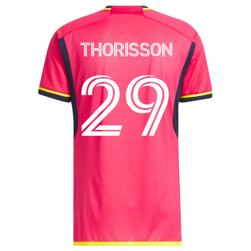 Mujer Camiseta Nökkvi Thórisson #29 Rosa 1ª Equipación 2023/24 La Camisa Argentina