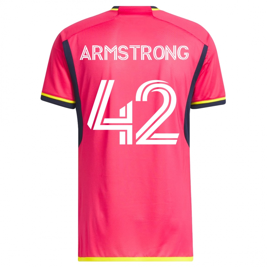 Mujer Camiseta Ezra Armstrong #42 Rosa 1ª Equipación 2023/24 La Camisa Argentina