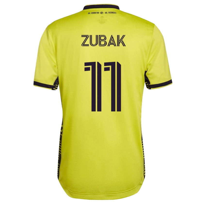 Mujer Camiseta Ethan Zubak #11 Amarillo 1ª Equipación 2023/24 La Camisa Argentina