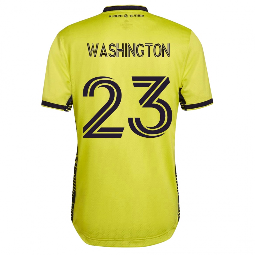 Mujer Camiseta Taylor Washington #23 Amarillo 1ª Equipación 2023/24 La Camisa Argentina