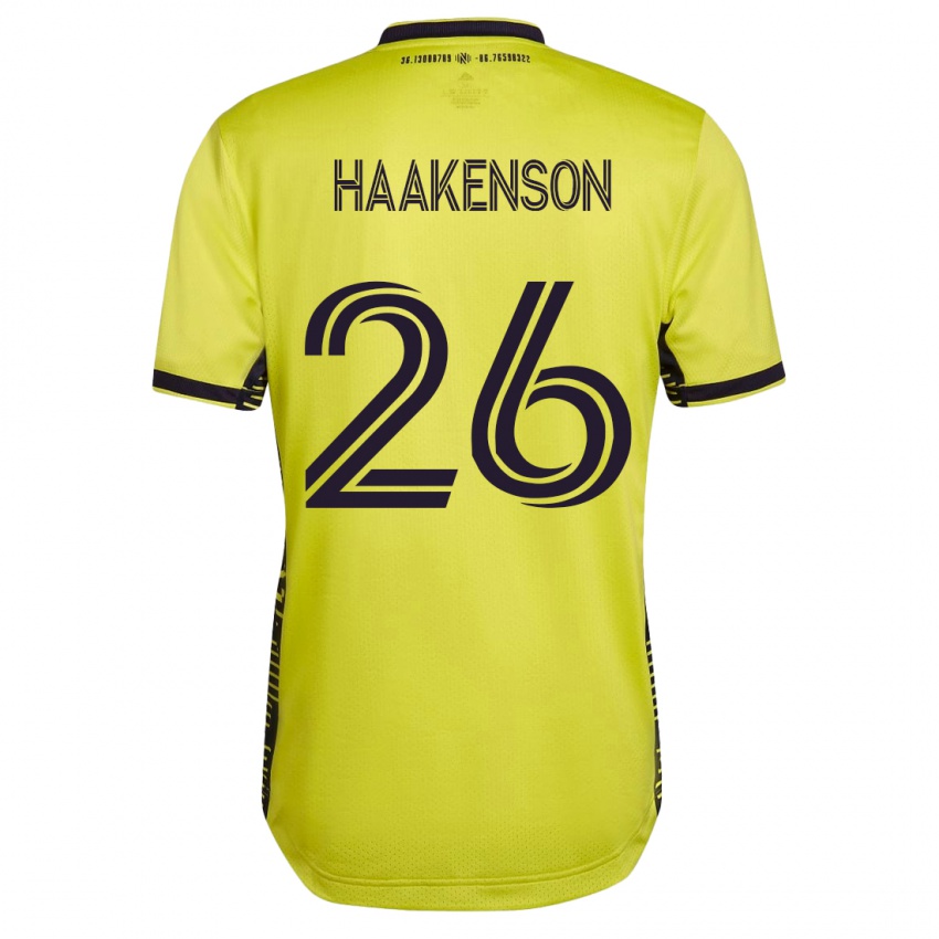 Mujer Camiseta Luke Haakenson #26 Amarillo 1ª Equipación 2023/24 La Camisa Argentina