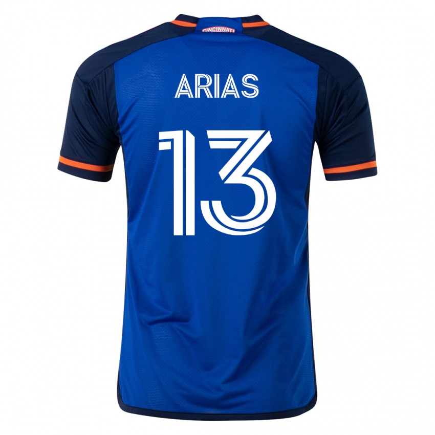 Mujer Camiseta Santiago Arias #13 Azul 1ª Equipación 2023/24 La Camisa Argentina