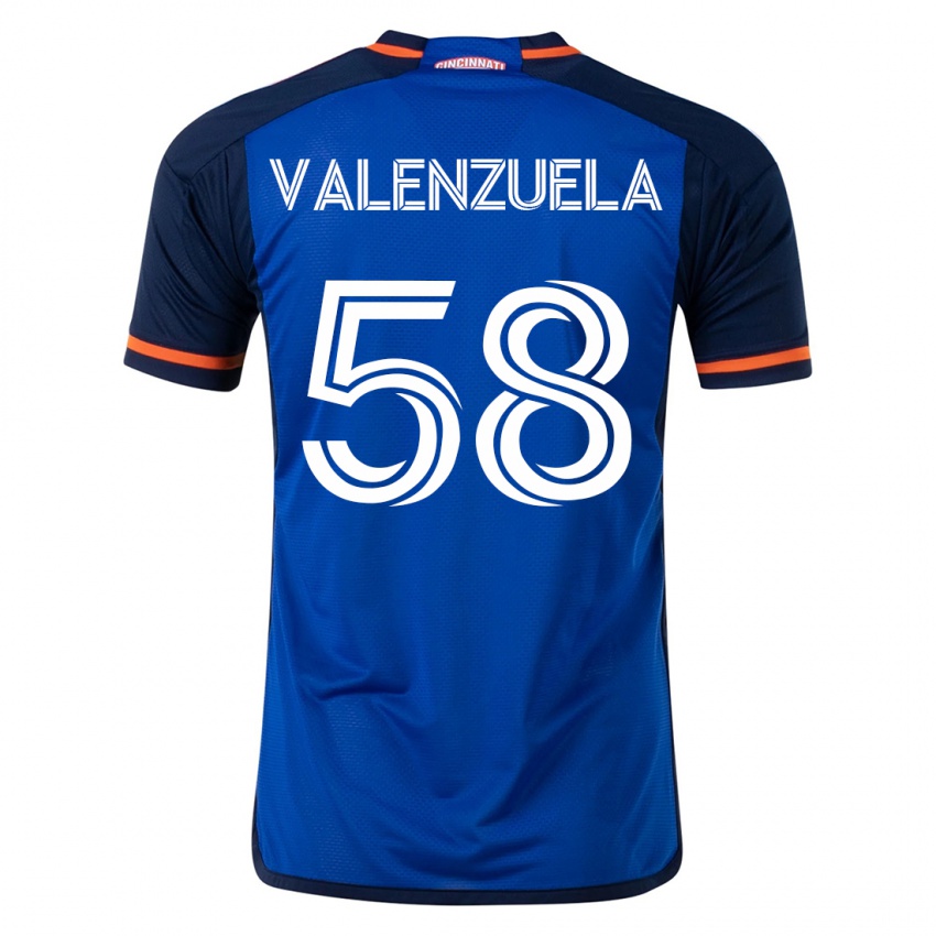 Mujer Camiseta Gerardo Valenzuela #58 Azul 1ª Equipación 2023/24 La Camisa Argentina