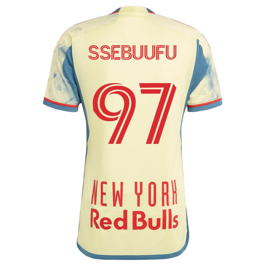 Mujer Camiseta Frank Ssebuufu #97 Amarillo 1ª Equipación 2023/24 La Camisa Argentina