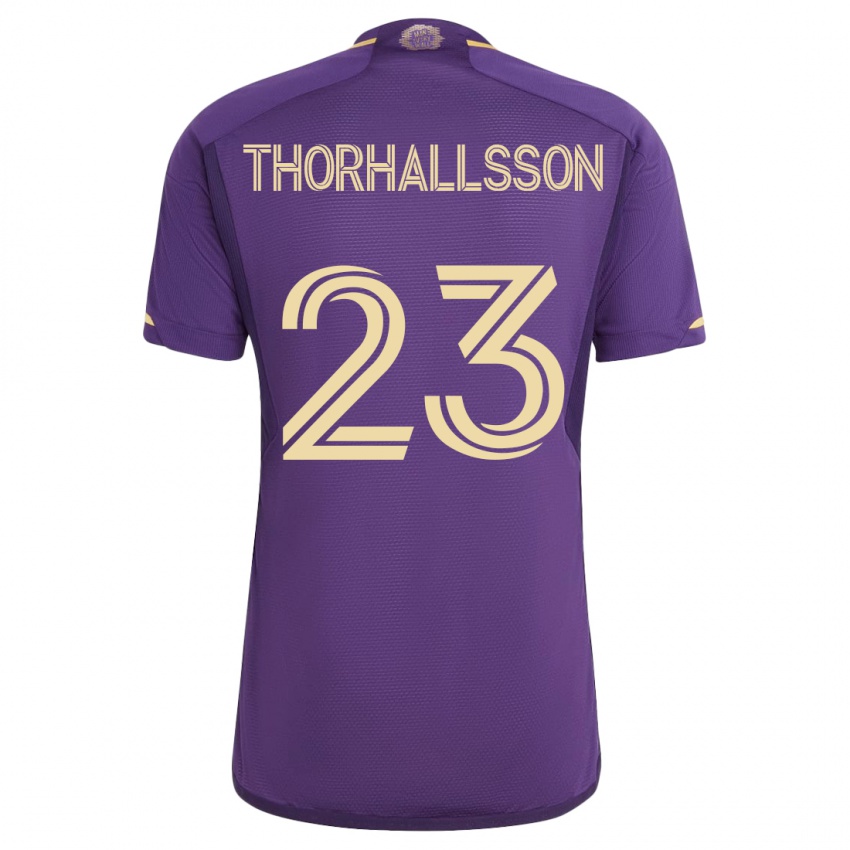 Mujer Camiseta Dagur Dan Thórhallsson #23 Violeta 1ª Equipación 2023/24 La Camisa Argentina
