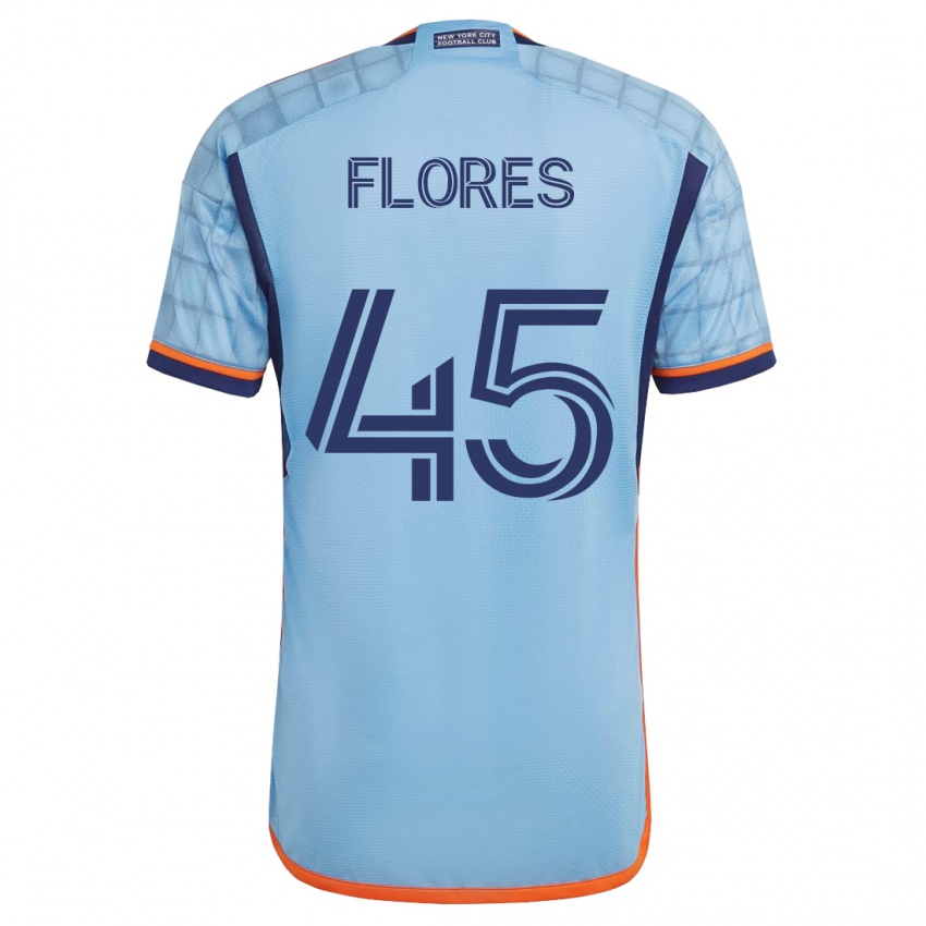 Mujer Camiseta Brian Flores #45 Azul 1ª Equipación 2023/24 La Camisa Argentina