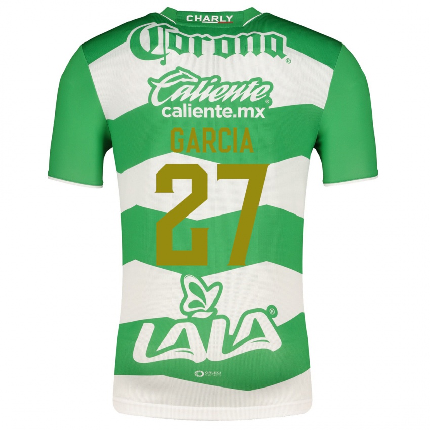 Mujer Camiseta Joel Garcia #27 Verde 1ª Equipación 2023/24 La Camisa Argentina
