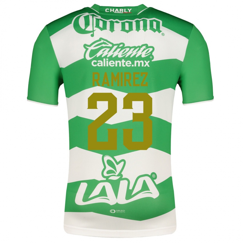 Mujer Camiseta Alexxandra Ramirez #23 Verde 1ª Equipación 2023/24 La Camisa Argentina
