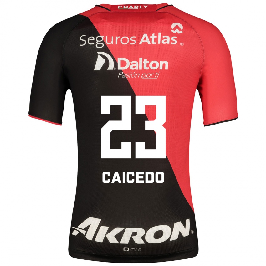 Mujer Camiseta Jordy Caicedo #23 Negro 1ª Equipación 2023/24 La Camisa Argentina