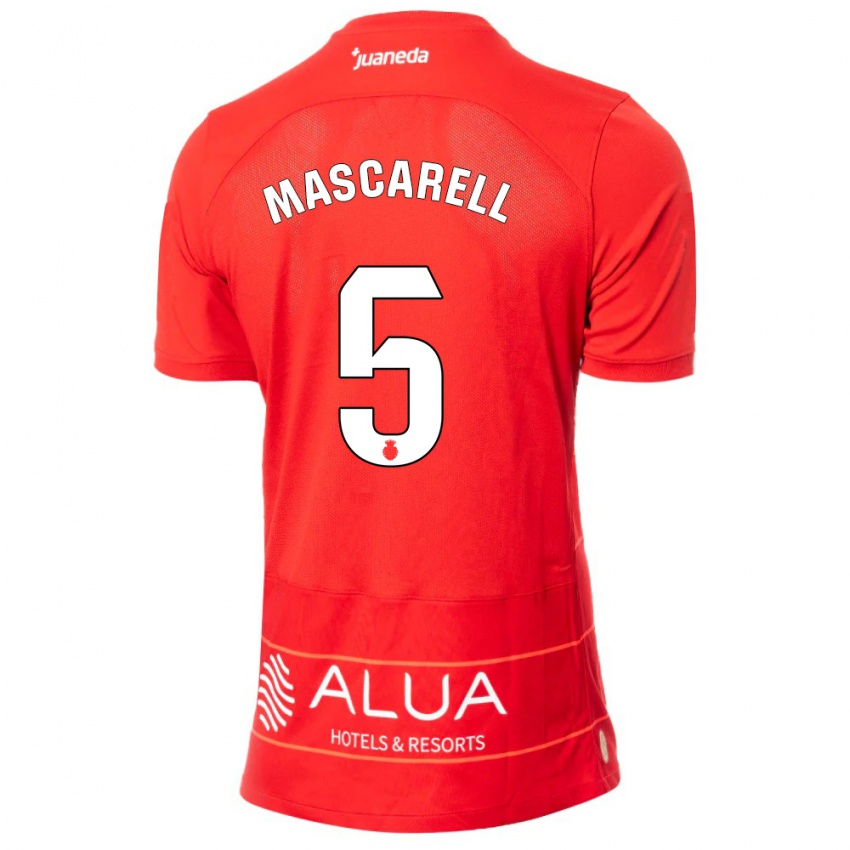 Mujer Camiseta Omar Mascarell #5 Rojo 1ª Equipación 2023/24 La Camisa Argentina