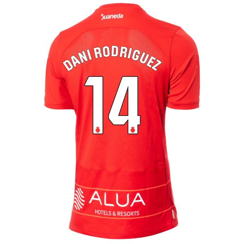 Mujer Camiseta Dani Rodríguez #14 Rojo 1ª Equipación 2023/24 La Camisa Argentina