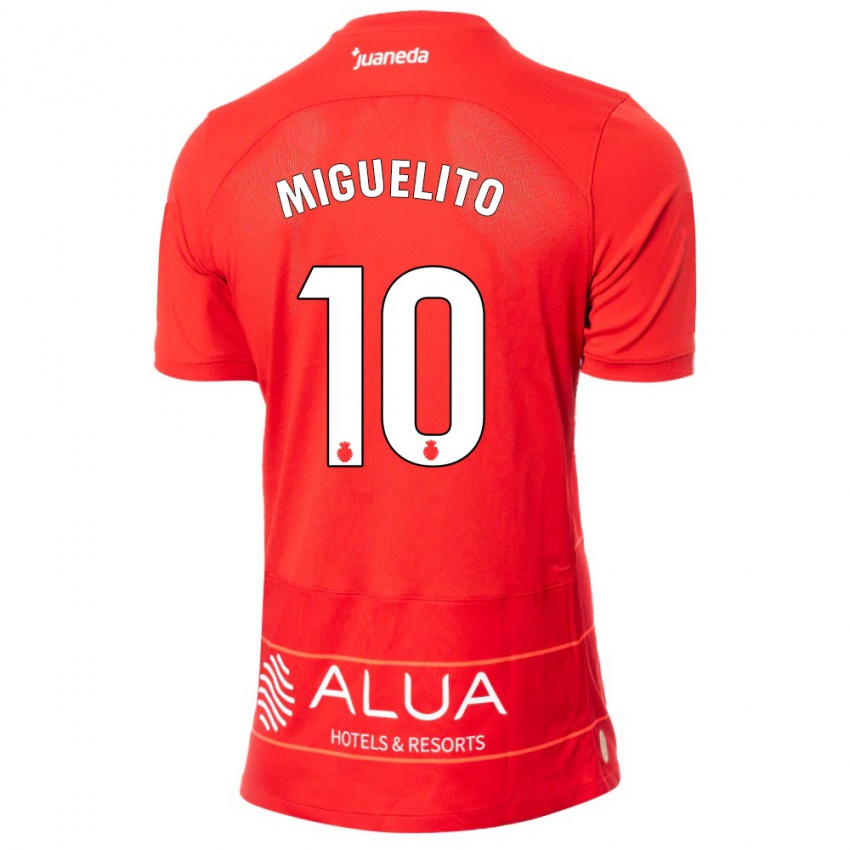 Mujer Camiseta Miguelito #10 Rojo 1ª Equipación 2023/24 La Camisa Argentina