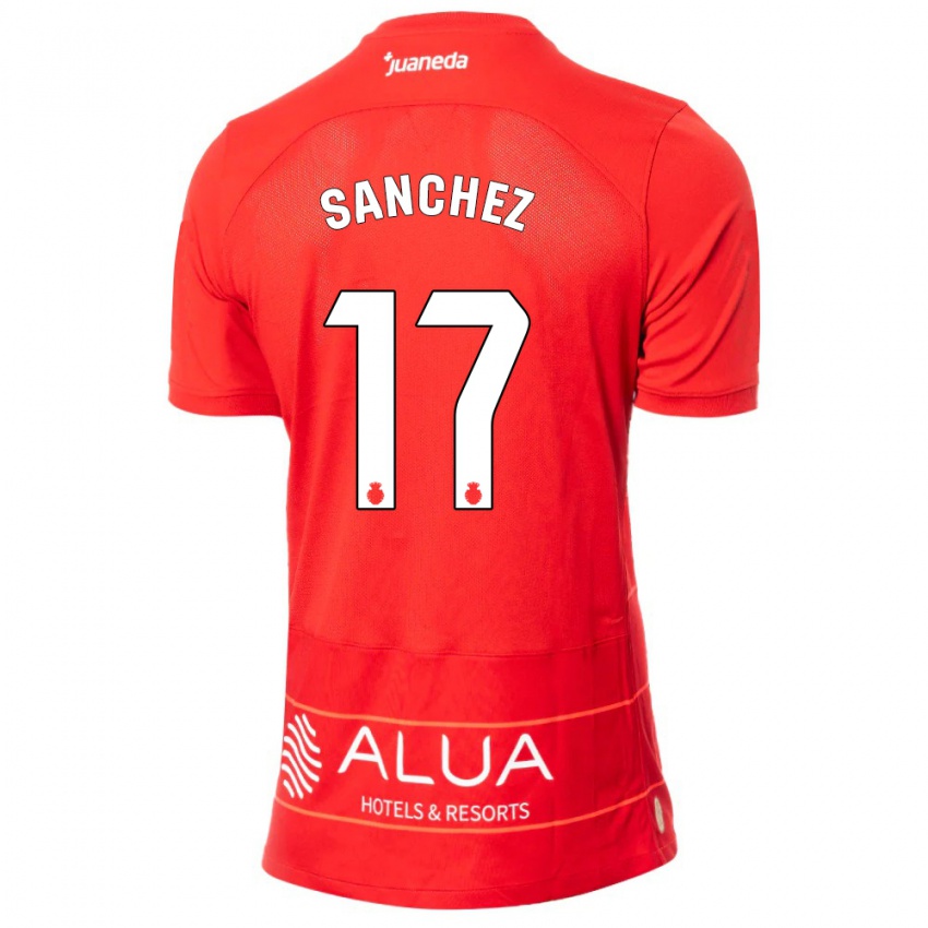 Mujer Camiseta Avelino Sánchez #17 Rojo 1ª Equipación 2023/24 La Camisa Argentina