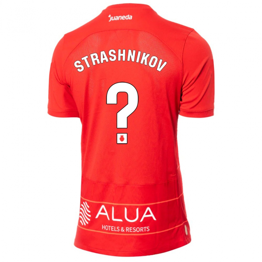 Mujer Camiseta Nikolay Strashnikov #0 Rojo 1ª Equipación 2023/24 La Camisa Argentina