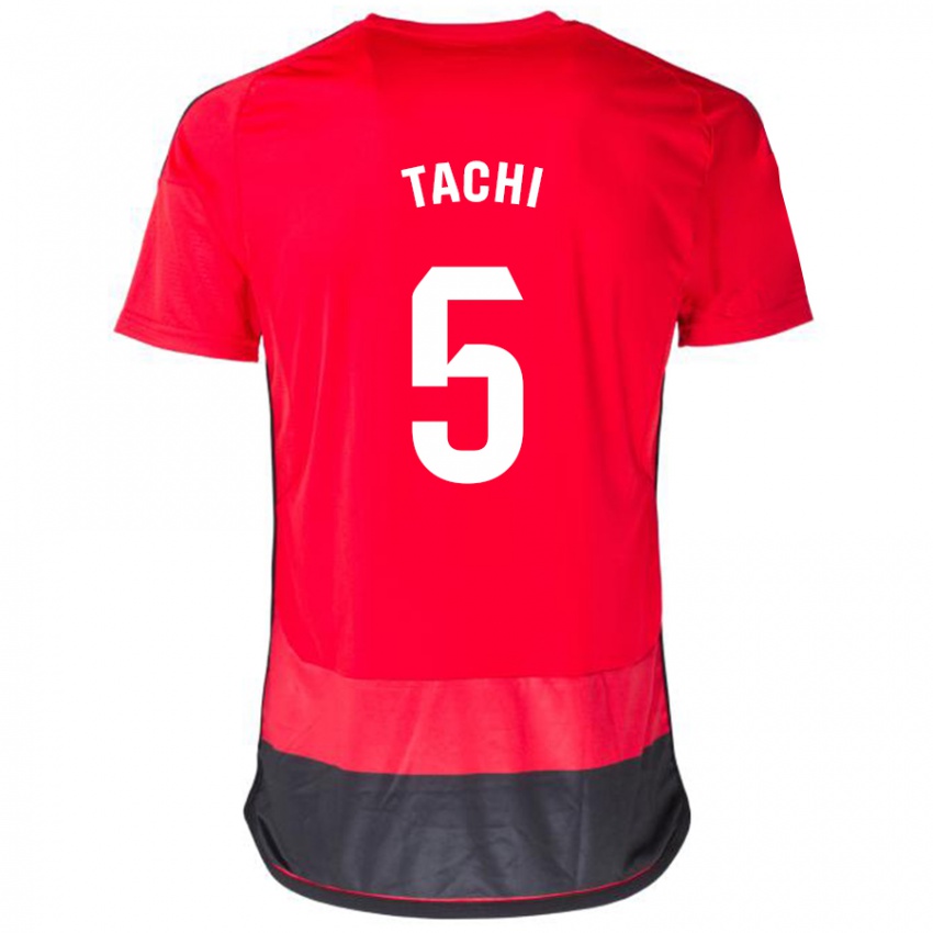 Mujer Camiseta Tachi #5 Negro Rojo 1ª Equipación 2023/24 La Camisa Argentina