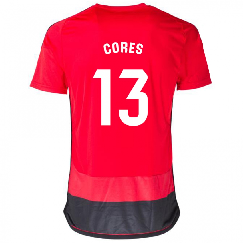 Mujer Camiseta Christian Cores #13 Negro Rojo 1ª Equipación 2023/24 La Camisa Argentina