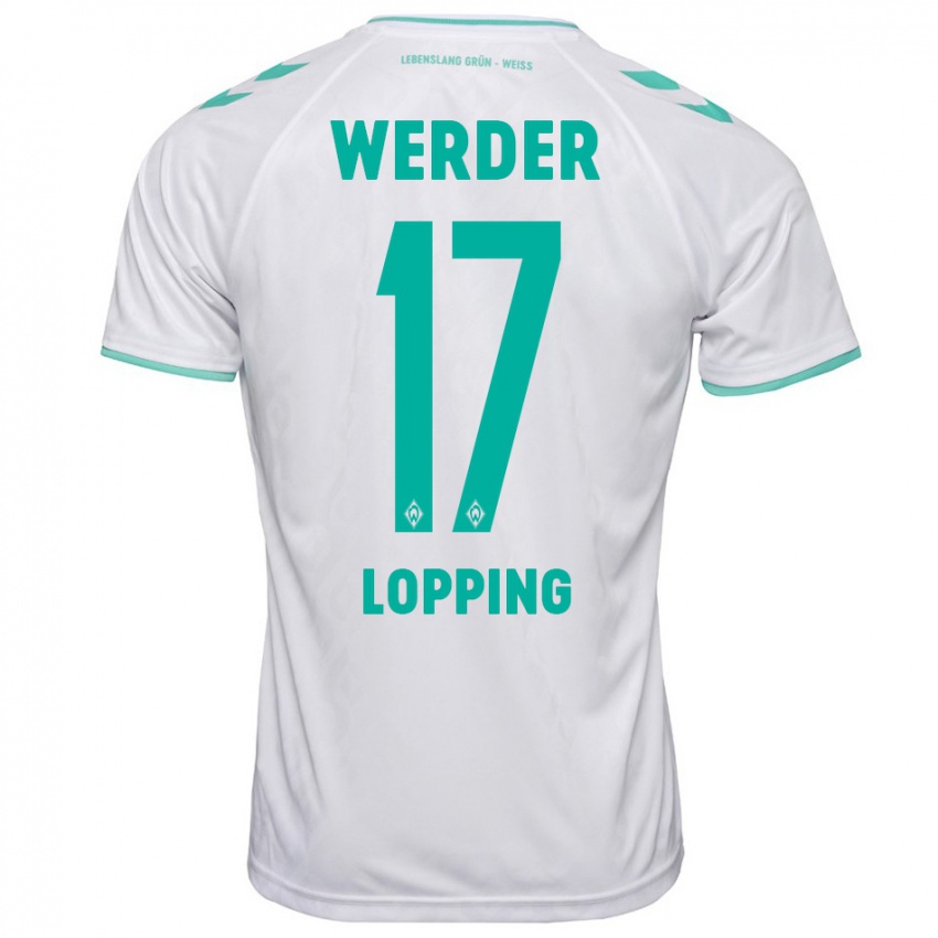 Mujer Camiseta Jakob Löpping #17 Blanco 2ª Equipación 2023/24 La Camisa Argentina