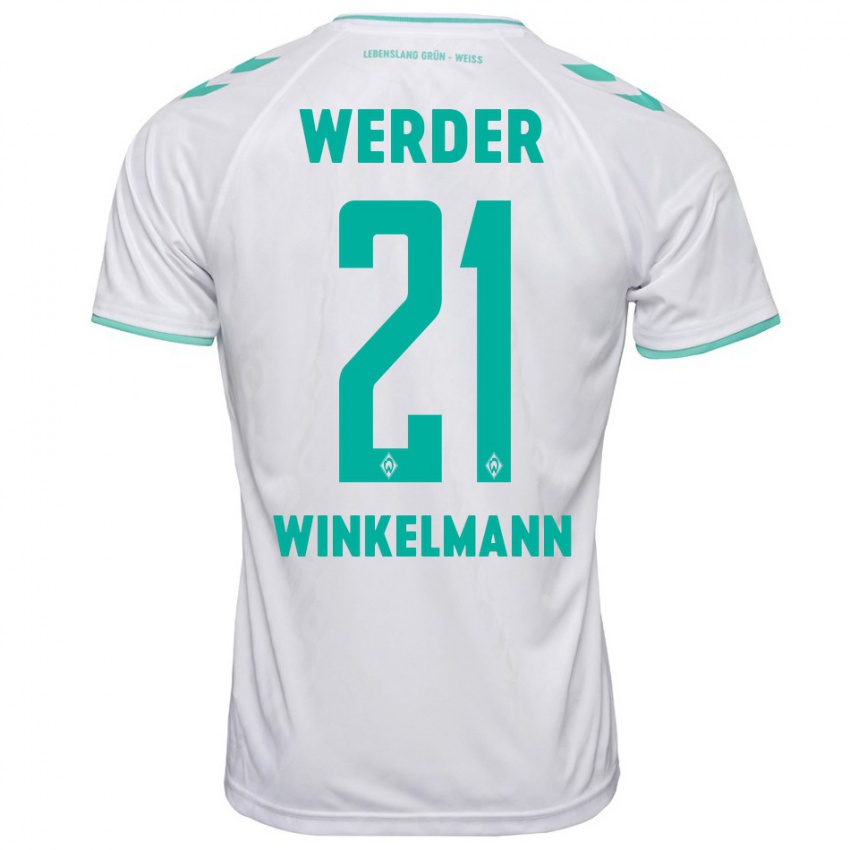 Mujer Camiseta Till Winkelmann #21 Blanco 2ª Equipación 2023/24 La Camisa Argentina