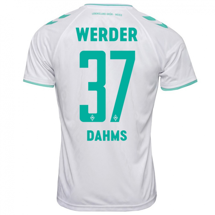 Mujer Camiseta Lena Dahms #37 Blanco 2ª Equipación 2023/24 La Camisa Argentina