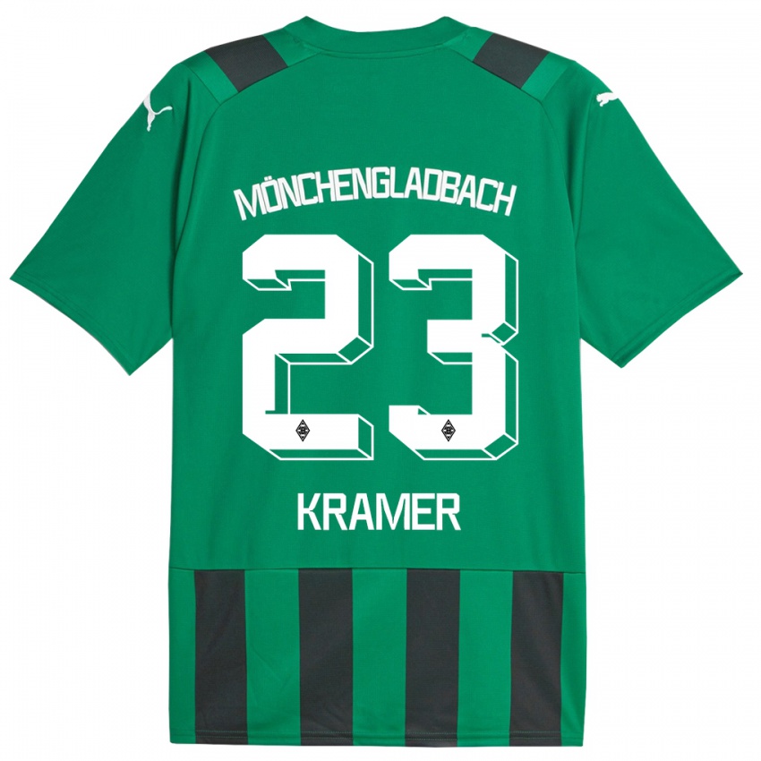 Mujer Camiseta Christoph Kramer #23 Verde Negro 2ª Equipación 2023/24 La Camisa Argentina