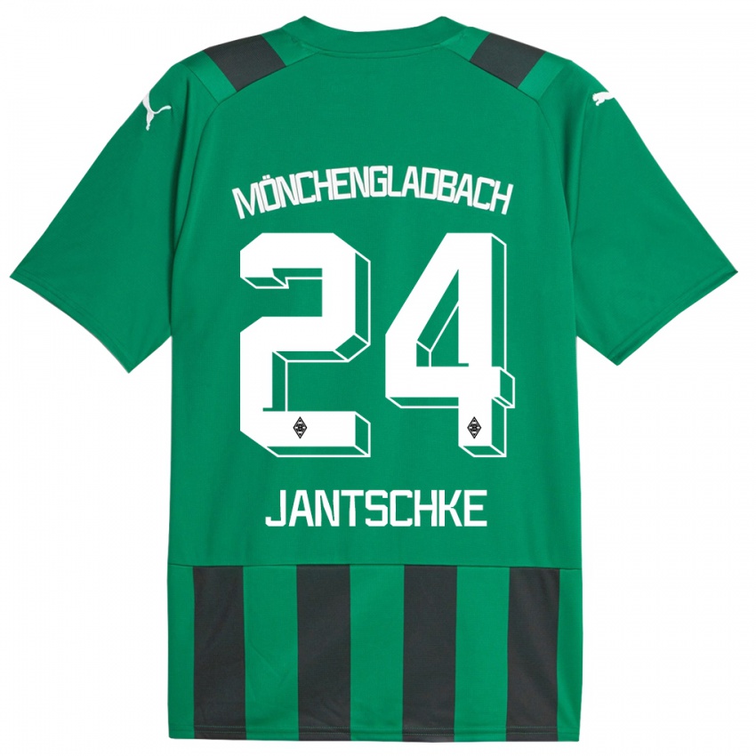 Mujer Camiseta Tony Jantschke #24 Verde Negro 2ª Equipación 2023/24 La Camisa Argentina