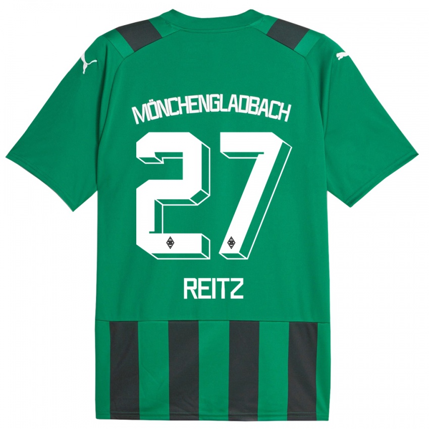 Mujer Camiseta Rocco Reitz #27 Verde Negro 2ª Equipación 2023/24 La Camisa Argentina