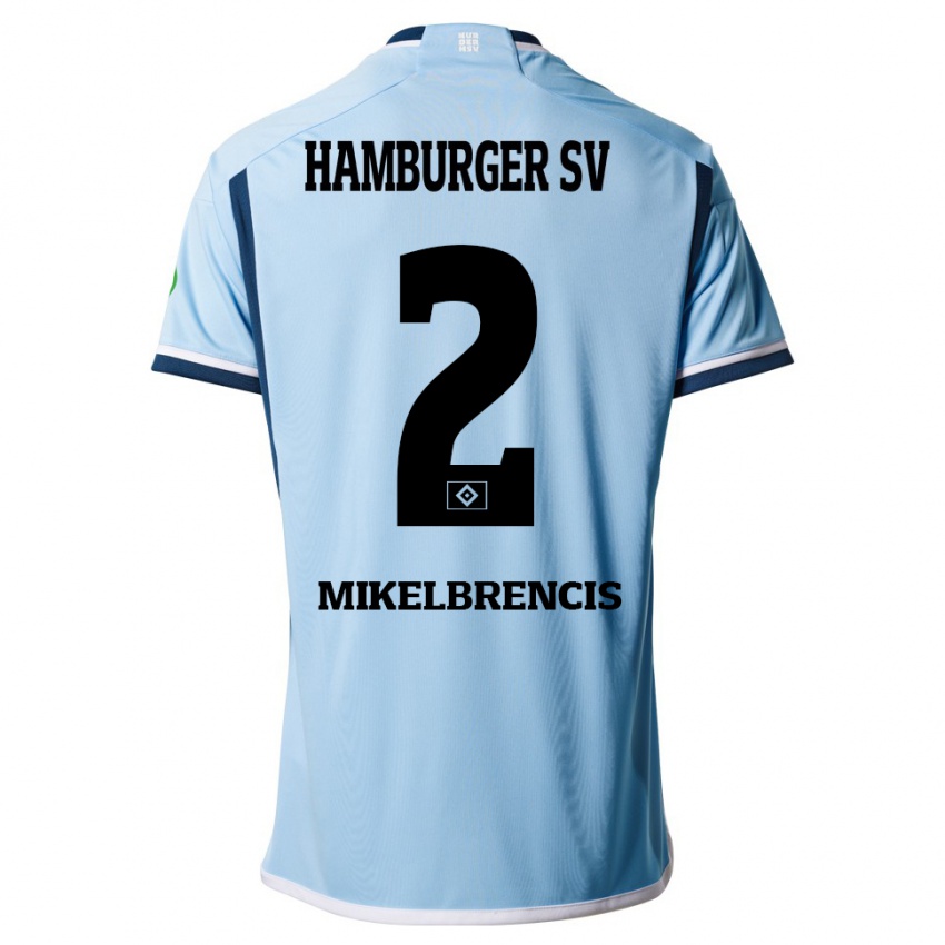 Mujer Camiseta William Mikelbrencis #2 Azul 2ª Equipación 2023/24 La Camisa Argentina