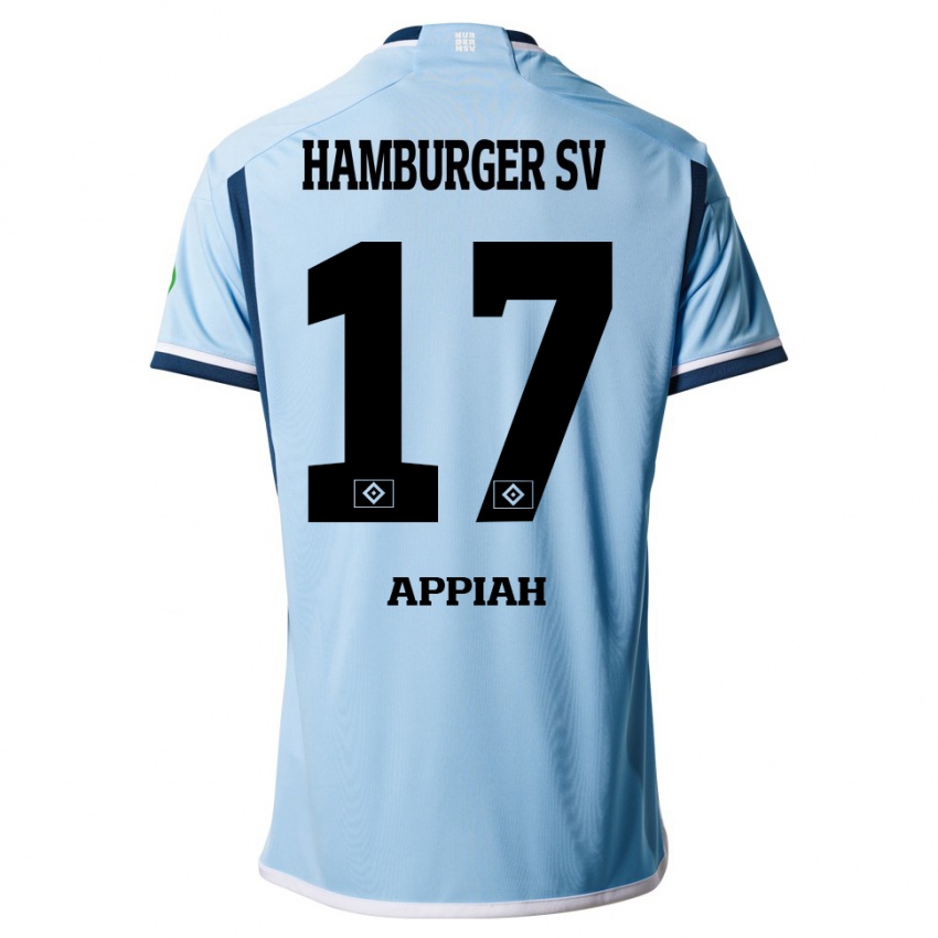 Mujer Camiseta Emmanuel Appiah #17 Azul 2ª Equipación 2023/24 La Camisa Argentina
